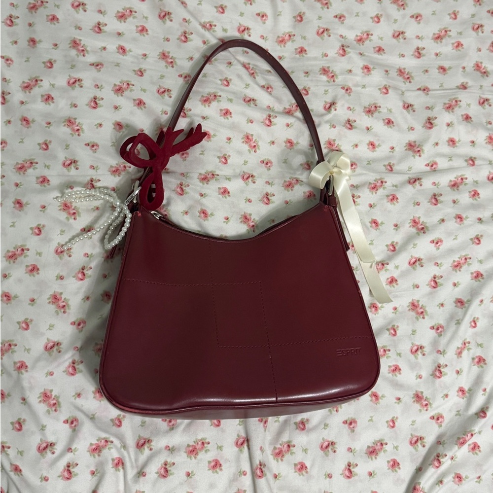 Vintage burgundy ESPRIT hobo bag